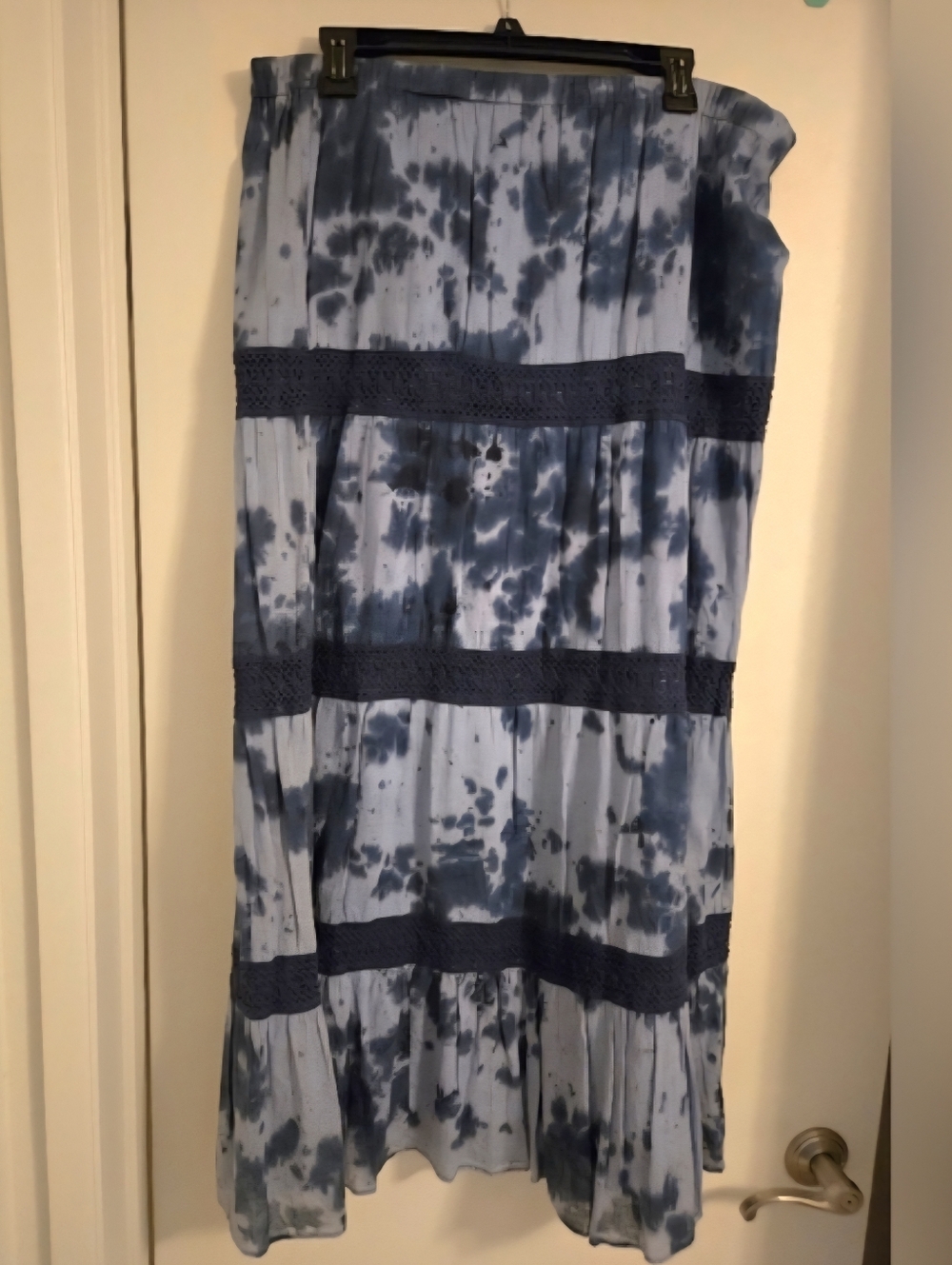 Michael Kors Indigo Tie-Dye Maxi Skirt
